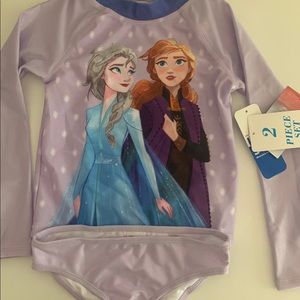 Disney frozen rashguard swimsuit